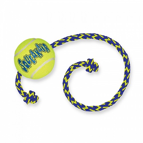 KONG Squeakair Tennis with rope Medium Κίτρινο (PL-47187)
