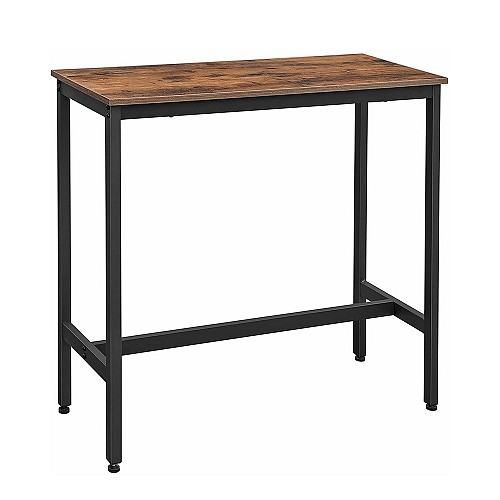 Μεταλλικό Ορθογώνιο Τραπέζι - Bar Χρώματος Σκούρο Καφέ 120 x 60 x 90 cm Vasagle (LBT91X) (VASLBT91X)