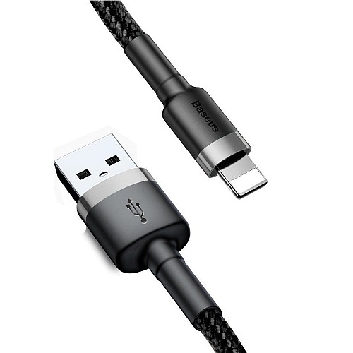 Baseus Cafule Braided USB to Lightning Cable Μαύρο 3m (CALKLF-RG1) (BASCALKLFRG1)