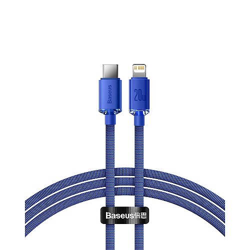 Baseus Crystal Shine Braided USB-C to Lightning Cable 20W Μωβ 1.2m (CAJY000203) (BASCAJY000203)