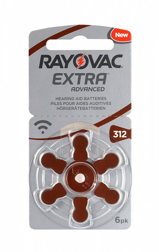 RAYOVAC μπαταρίες ακουστικών βαρηκοΐας 312MF, mercury free, 1.4V, 6τμχ 312MF
