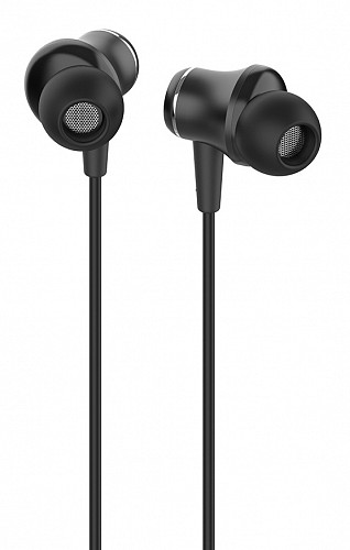 CELEBRAT earphones με μικρόφωνο G5, 3.5mm, 1.2m, μαύρα G5-BK