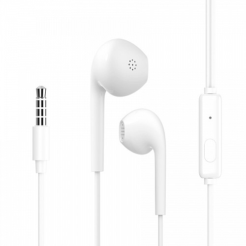 CELEBRAT earphones G12 με μικρόφωνο, 14.2mm, 1.2m, λευκό G12-WH